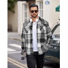 image:imageCOOFANDY Men Flannel Shirt Casual Button Down Shirt Jacket Long Sleeve Plaid Shirts with PocketsBlack