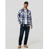 image:imageCOOFANDY Men Flannel Shirt Casual Button Down Shirt Jacket Long Sleeve Plaid Shirts with PocketsBlue White