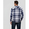 image:imageCOOFANDY Men Flannel Shirt Casual Button Down Shirt Jacket Long Sleeve Plaid Shirts with PocketsBlue White