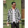 image:imageCOOFANDY Men Flannel Shirt Casual Button Down Shirt Jacket Long Sleeve Plaid Shirts with PocketsClassic Black