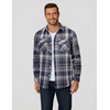 image:imageCOOFANDY Men Flannel Shirt Casual Button Down Shirt Jacket Long Sleeve Plaid Shirts with PocketsDark Blue