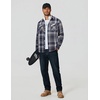image:imageCOOFANDY Men Flannel Shirt Casual Button Down Shirt Jacket Long Sleeve Plaid Shirts with PocketsDark Blue