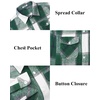 image:imageCOOFANDY Men Flannel Shirt Casual Button Down Shirt Jacket Long Sleeve Plaid Shirts with PocketsGreen