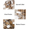 image:imageCOOFANDY Men Flannel Shirt Casual Button Down Shirt Jacket Long Sleeve Plaid Shirts with PocketsLight Khaki