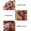 image:imageCOOFANDY Men Flannel Shirt Casual Button Down Shirt Jacket Long Sleeve Plaid Shirts with PocketsOrange