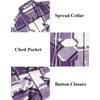 image:imageCOOFANDY Men Flannel Shirt Casual Button Down Shirt Jacket Long Sleeve Plaid Shirts with PocketsPurple
