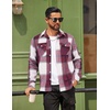 image:imageCOOFANDY Men Flannel Shirt Casual Button Down Shirt Jacket Long Sleeve Plaid Shirts with PocketsRed