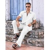 image:imageCOOFANDY Mens 2 Piece Casual Beach Outfits Short Sleeve Button Down Shirts Summer Loose Pant Sets Vacation Walking OutfitsAwhite