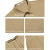 image:imageCOOFANDY Mens 2 Piece Casual Beach Outfits Short Sleeve Button Down Shirts Summer Loose Pant Sets Vacation Walking OutfitsKhaki