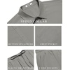 image:imageCOOFANDY Mens 2 Piece Casual Beach Outfits Short Sleeve Button Down Shirts Summer Loose Pant Sets Vacation Walking OutfitsLight Grey
