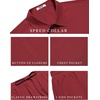 image:imageCOOFANDY Mens 2 Piece Casual Beach Outfits Short Sleeve Button Down Shirts Summer Loose Pant Sets Vacation Walking OutfitsWine Red
