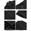 image:imageCOOFANDY Mens 2 Piece Outfits Casual Summer Beach Textured Button Down Shirt Loose Pants SetBlack