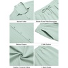image:imageCOOFANDY Mens 2 Piece Outfits Casual Summer Beach Textured Button Down Shirt Loose Pants SetLight Green