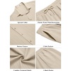 image:imageCOOFANDY Mens 2 Piece Outfits Casual Summer Beach Textured Button Down Shirt Loose Pants SetLight Khaki