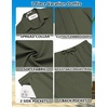 image:imageCOOFANDY Mens 2 Piece Outfits Cuban Guayabera Short Sleeve Shirts and Shorts Summer Beach Vacation Sets for MenArmy Green