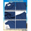 image:imageCOOFANDY Mens 2 Piece Outfits Cuban Guayabera Short Sleeve Shirts and Shorts Summer Beach Vacation Sets for MenRoyal Blue