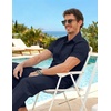 image:imageCOOFANDY Mens 2 Piece Sets Beach Outfits Cotton Short Sleeve Button Down Shirts Loose Pants Summer Vacation Casual OutfitsBlue Violet