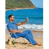 image:imageCOOFANDY Mens 2 Piece Sets Summer Outfits Short Sleeve Button Down Shirt Loose Pant Sets Beach Vacation OutfitsBlue