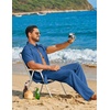 image:imageCOOFANDY Mens 2 Piece Sets Summer Outfits Short Sleeve Button Down Shirt Loose Pant Sets Beach Vacation OutfitsDenim Blue