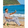 image:imageCOOFANDY Mens 2 Piece Sets Summer Outfits Short Sleeve Button Down Shirt Loose Pant Sets Beach Vacation OutfitsLight Grey