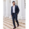 image:imageCOOFANDY Mens 2 Piece Suits Classic Fit Suit Set 2 Button Blazer Jacket and Dress Pants for Wedding Business PromAnavy Blue