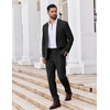 image:imageCOOFANDY Mens 2 Piece Suits Classic Fit Suit Set 2 Button Blazer Jacket and Dress Pants for Wedding Business PromBlack