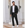 image:imageCOOFANDY Mens 2 Piece Suits Classic Fit Suit Set 2 Button Blazer Jacket and Dress Pants for Wedding Business PromBlack
