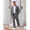 image:imageCOOFANDY Mens 2 Piece Suits Classic Fit Suit Set 2 Button Blazer Jacket and Dress Pants for Wedding Business PromDark Grey