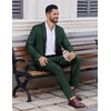 image:imageCOOFANDY Mens 2 Piece Suits Classic Fit Suit Set 2 Button Blazer Jacket and Dress Pants for Wedding Business PromGreen