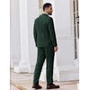 image:imageCOOFANDY Mens 2 Piece Suits Classic Fit Suit Set 2 Button Blazer Jacket and Dress Pants for Wedding Business PromGreen