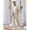 image:imageCOOFANDY Mens 2 Piece Suits Classic Fit Suit Set 2 Button Blazer Jacket and Dress Pants for Wedding Business PromKhaki
