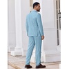image:imageCOOFANDY Mens 2 Piece Suits Classic Fit Suit Set 2 Button Blazer Jacket and Dress Pants for Wedding Business PromLight Blue