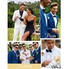 image:imageCOOFANDY Mens 2 Piece Suits Classic Fit Suit Set 2 Button Blazer Jacket and Dress Pants for Wedding Business PromWhite