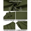 image:imageCOOFANDY Mens 2 Piece Summer Outfit Short Sleeve Casual Beach Button Down Shirts and Shorts Vacation Cotton SetsArmy Green