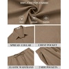 image:imageCOOFANDY Mens 2 Piece Summer Outfit Short Sleeve Casual Beach Button Down Shirts and Shorts Vacation Cotton SetsKhaki