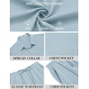 image:imageCOOFANDY Mens 2 Piece Summer Outfit Short Sleeve Casual Beach Button Down Shirts and Shorts Vacation Cotton SetsLight Blue
