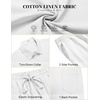 image:imageCOOFANDY Mens 2 Pieces Cotton Linen Set Short Sleeve Button Down Shirts Summer Beach Shorts Casual OutfitsA Pure White