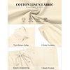 image:imageCOOFANDY Mens 2 Pieces Cotton Linen Set Short Sleeve Button Down Shirts Summer Beach Shorts Casual OutfitsBeige