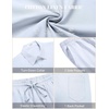 image:imageCOOFANDY Mens 2 Pieces Cotton Linen Set Short Sleeve Button Down Shirts Summer Beach Shorts Casual OutfitsLight Blue