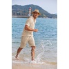 image:imageCOOFANDY Mens 2 Pieces Linen Set Casual Henley Shirts Short Sleeve Beach Yoga Shorts Summer Pants OutfitsBeige