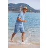 image:imageCOOFANDY Mens 2 Pieces Linen Set Casual Henley Shirts Short Sleeve Beach Yoga Shorts Summer Pants OutfitsBlue