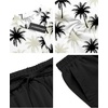 image:imageCOOFANDY Mens 2 Pieces Linen Set Casual Henley Shirts Short Sleeve Beach Yoga Shorts Summer Pants OutfitsCoconut Plant Pattern