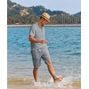image:imageCOOFANDY Mens 2 Pieces Linen Set Casual Henley Shirts Short Sleeve Beach Yoga Shorts Summer Pants OutfitsGrey