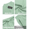 image:imageCOOFANDY Mens 2 Pieces Linen Set Casual Henley Shirts Short Sleeve Beach Yoga Shorts Summer Pants OutfitsIce Green