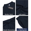 image:imageCOOFANDY Mens 2 Pieces Linen Set Casual Henley Shirts Short Sleeve Beach Yoga Shorts Summer Pants OutfitsNavy Blue