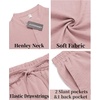 image:imageCOOFANDY Mens 2 Pieces Linen Set Casual Henley Shirts Short Sleeve Beach Yoga Shorts Summer Pants OutfitsPink