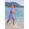 image:imageCOOFANDY Mens 2 Pieces Linen Set Casual Henley Shirts Short Sleeve Beach Yoga Shorts Summer Pants OutfitsPurple