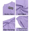 image:imageCOOFANDY Mens 2 Pieces Linen Set Casual Henley Shirts Short Sleeve Beach Yoga Shorts Summer Pants OutfitsPurple