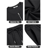 image:imageCOOFANDY Mens 2 Pieces Outfits Casual Quarter Zip Polo T Shirt and Shorts Set Athletic Jogging Summer Tracksuit01black