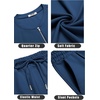 image:imageCOOFANDY Mens 2 Pieces Outfits Casual Quarter Zip Polo T Shirt and Shorts Set Athletic Jogging Summer TracksuitBlue